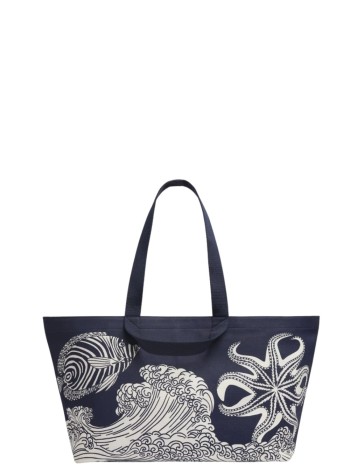 inoui editions handbag mujer carrier bag cabas poseidon - ma23cap24 navy bleu marine
