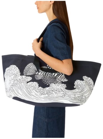 inoui editions handbag mujer carrier bag cabas poseidon - ma23cap24 navy bleu marine 2