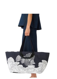 inoui editions handbag mujer carrier bag cabas poseidon - ma23cap24 navy bleu marine