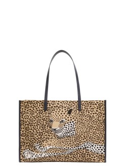 inoui editions handbag womanbag sac shopping felis - ma23sfe15 beige beige