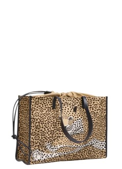 inoui editions handbag womanbag sac shopping felis - ma23sfe15 beige beige