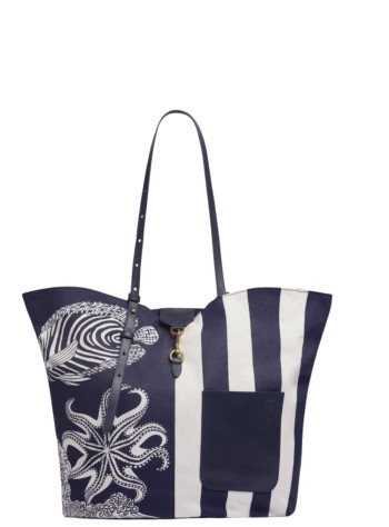 inoui editions handbag mujer bag sac soft shopping poseidon - ma23ssp24 navy bleu marine