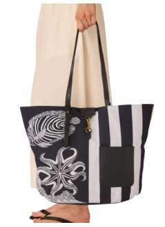 inoui editions handbag mujer bag sac soft shopping poseidon - ma23ssp24 navy bleu marine