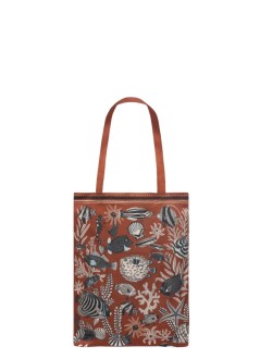 inoui editions handbag womanshopper bag neptune - pm23shn11 brown marron