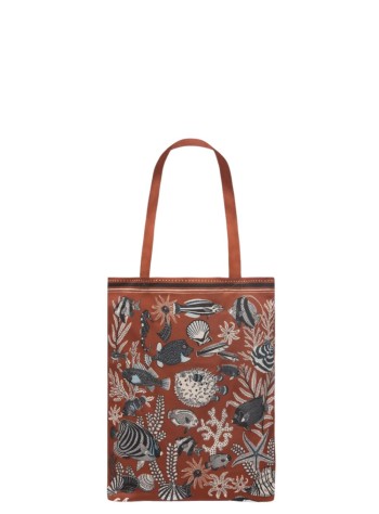 inoui editions handbag womanshopper bag neptune - pm23shn11 brown marron 2