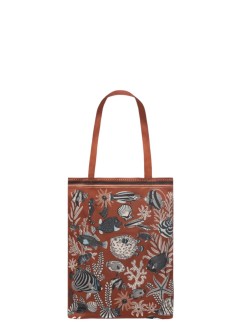 inoui editions handbag womanshopper bag neptune - pm23shn11 brown marron