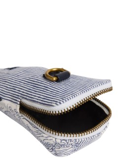 inoui editions cartera mujer whale embroidered case trousse brodee baleine poseidon - pm23tbp24 navy bleu marine