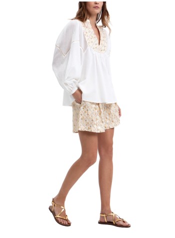greek archaic kori dress womantunic flakes l/s bib colar - s26k4064177 4106 2