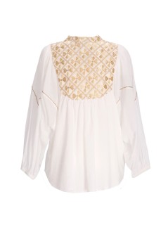 greek archaic kori dress womantunic flakes l/s bib colar - s26k4064177 4106