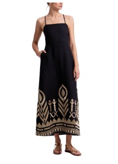 greek archaic kori dress womandress long feather cross straps - s26k2133129 1201