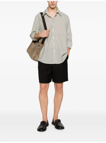 ami pantalon corto hombre elasticated waist shorts with embossed ami de coeur - hso835vi0052 001 2