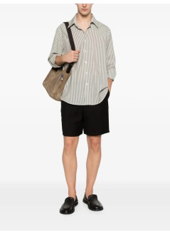 ami pantalon corto hombre elasticated waist shorts with embossed ami de coeur - hso835vi0052 001