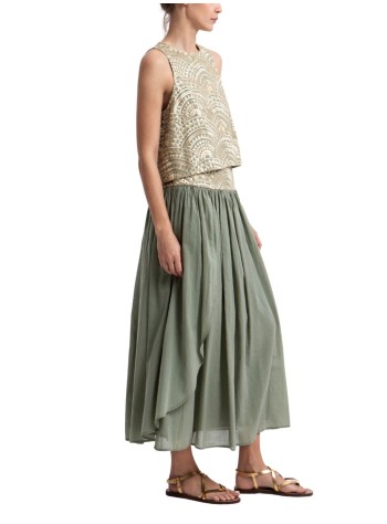 greek archaic kori falda mujer skirt long new triangle - s26k3112013 2701 2