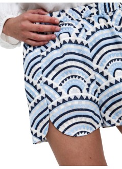 greek archaic kori pantalon corto mujer shorts new triangle elastic waist - s26k3111063 2119