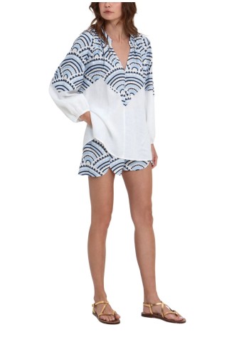 greek archaic kori t-shirt womanblouse new triangle puffy l/s - s26k3114150 2119 2