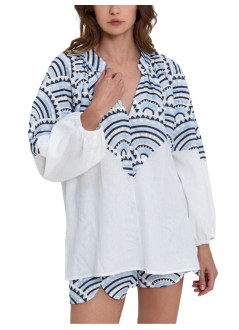 greek archaic kori t-shirt womanblouse new triangle puffy l/s - s26k3114150 2119
