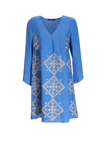 greek archaic kori dress womandress mini lefkada bell sleeve - s26k2143185 11301