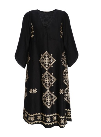 greek archaic kori vestido mujer dress midi lefkada bell sleeve - s26k2143238 1201