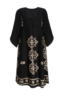 greek archaic kori vestido mujer dress midi lefkada bell sleeve - s26k2143238 1201