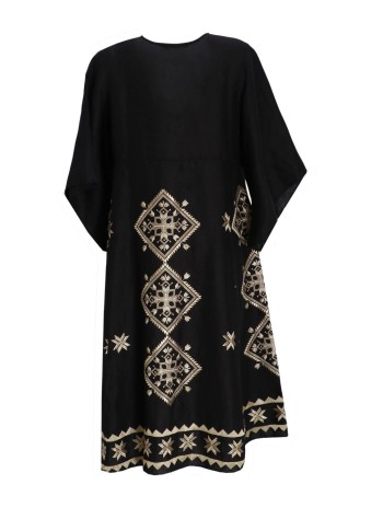 greek archaic kori vestido mujer dress midi lefkada bell sleeve - s26k2143238 1201 2