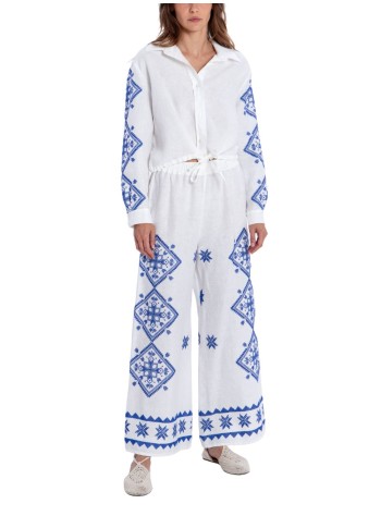 greek archaic kori shirt womanshirt lefkada l/s drawstring - s26k2145044 1108 2