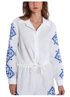 greek archaic kori camiseria mujer shirt lefkada l/s drawstring - s26k2145044 1108
