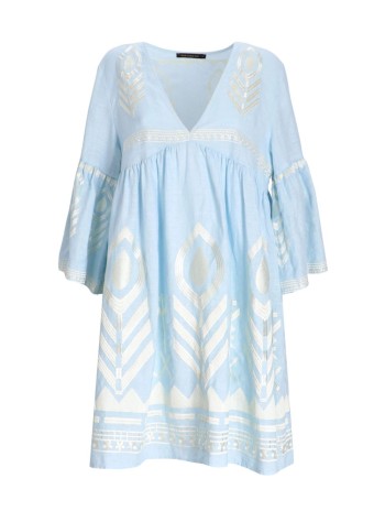 greek archaic kori vestido mujer dress short feather bell sleeve - s26k2123103 1802