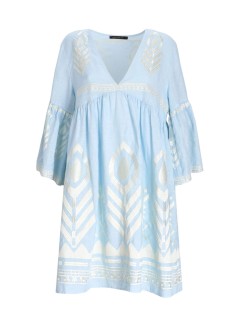 greek archaic kori vestido mujer dress short feather bell sleeve - s26k2123103 1802