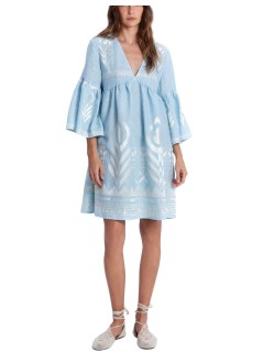 greek archaic kori vestido mujer dress short feather bell sleeve - s26k2123103 1802