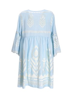 greek archaic kori vestido mujer dress short feather bell sleeve - s26k2123103 1802