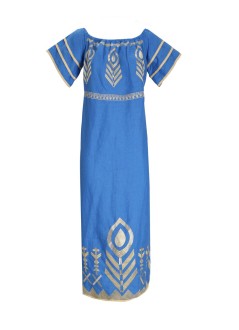 greek archaic kori dress womandress long feather strapless - s26k2123035 11301