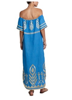greek archaic kori dress womandress long feather strapless - s26k2123035 11301