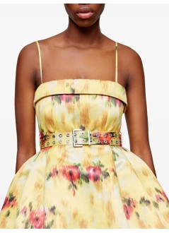 ganni vestido mujer printed duchesse satin bubble mini dress - a1030245 01f
