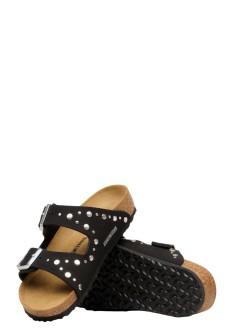 birkenstock sandalia junior arizona rivets kids syn soft - 1031646 black