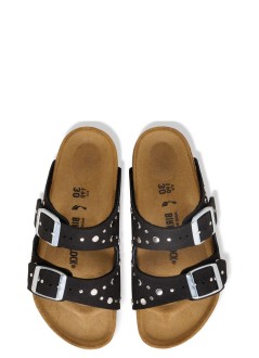 birkenstock sandalia junior arizona rivets kids syn soft - 1031646 black