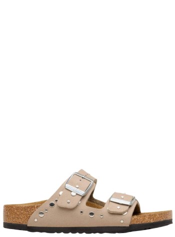 birkenstock sandal juniorarizona rivets kids syn soft - 1031708 gray taupe