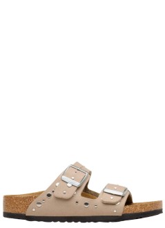 birkenstock sandalia junior arizona rivets kids syn soft - 1031708 gray taupe