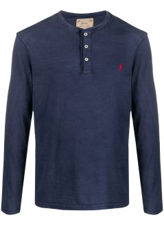 polo ralph lauren camiseta hombre slub jersey henley shirt - 710790058003 cruise navy