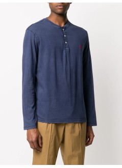 polo ralph lauren camiseta hombre slub jersey henley shirt - 710790058003 cruise navy