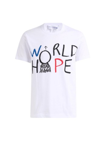 comme des garçons shirt t-shirt manmens t-shirt knit - fqt029s26 white