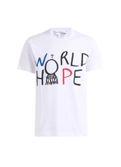 comme des garçons shirt t-shirt manmens t-shirt knit - fqt029s26 white