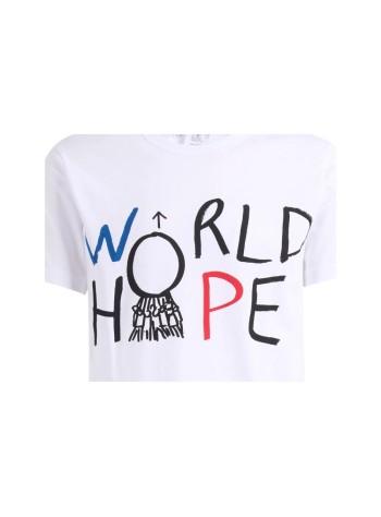 comme des garçons shirt t-shirt manmens t-shirt knit - fqt029s26 white 2