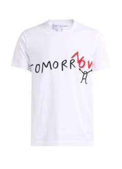 comme des garçons shirt camiseta hombre mens t-shirt knit - fqt032s26 white