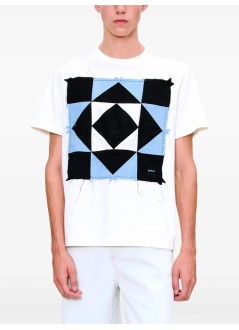 a.p.c. t-shirt mant-shirt patchwork - cohbuh26580 aab white