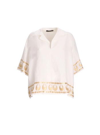 greek archaic kori t-shirt womanshirt selene s/s v neck - s26k2175065 1101
