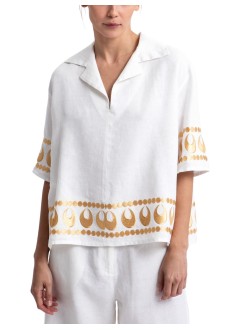 greek archaic kori t-shirt womanshirt selene s/s v neck - s26k2175065 1101