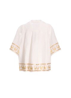 greek archaic kori t-shirt womanshirt selene s/s v neck - s26k2175065 1101