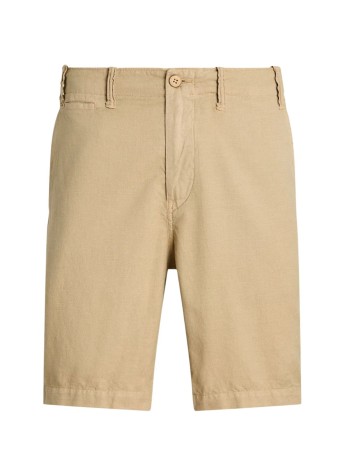 polo ralph lauren short pant man8.5-inch classic fit linen-cotton short - 710741375024 coastal beige