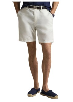 polo ralph lauren short pant man8.5-inch classic fit linen-cotton short - 710741375502 deckwash white