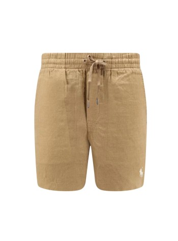 polo ralph lauren short pant man6-inch polo prepster linen short - 710p08205503 cafe tan